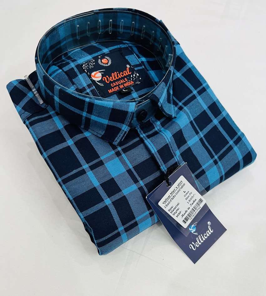 Vellical Men Checkered Casual Blue Shirt Buy Vellical Men Checkered Casual Blue Shirt Online at Best Prices in India Flipkart