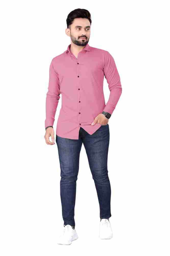 Transport Business Services Men Solid Casual Pink Shirt Buy Transport Business Services Men Solid Casual Pink Shirt Online at Best Prices in India Flipkart