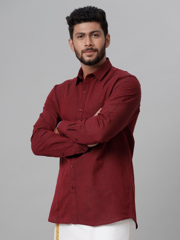 Ramraj Cotton Men Solid Casual Maroon Shirt Buy Ramraj Cotton Men Solid Casual Maroon Shirt Online at Best Prices in India Flipkart