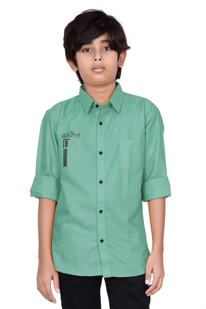 Boys green dress shirt hot sale