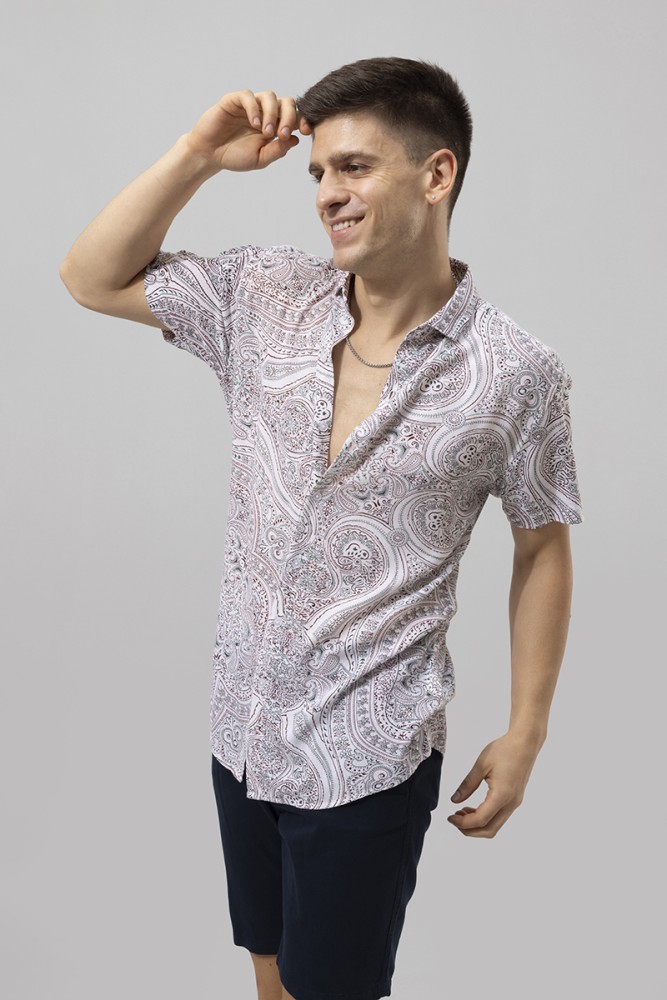 No Boundaries Short Sleeve Relaxed Fit Button-Up Shirt (Men's) 1 Pack 