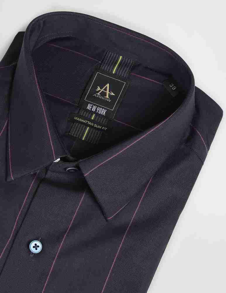 Arrow Newyork Men Striped Casual Purple Shirt Buy Arrow Newyork Men Striped Casual Purple Shirt Online at Best Prices in India Flipkart