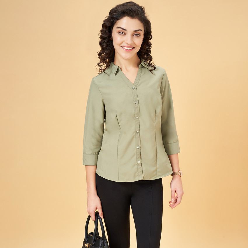 Annabelle by Pantaloons Women Solid Casual Green Shirt Buy Annabelle by Pantaloons Women Solid Casual Green Shirt Online at Best Prices in India Flipkart
