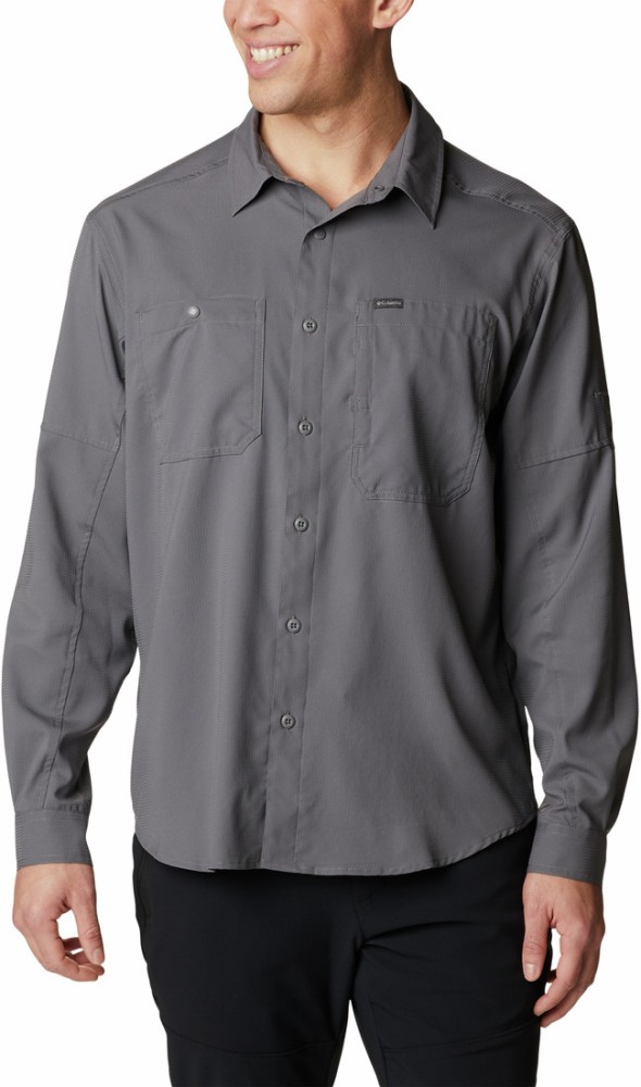 Columbia Sportswear Men Solid Casual Grey Shirt - Buy Columbia
