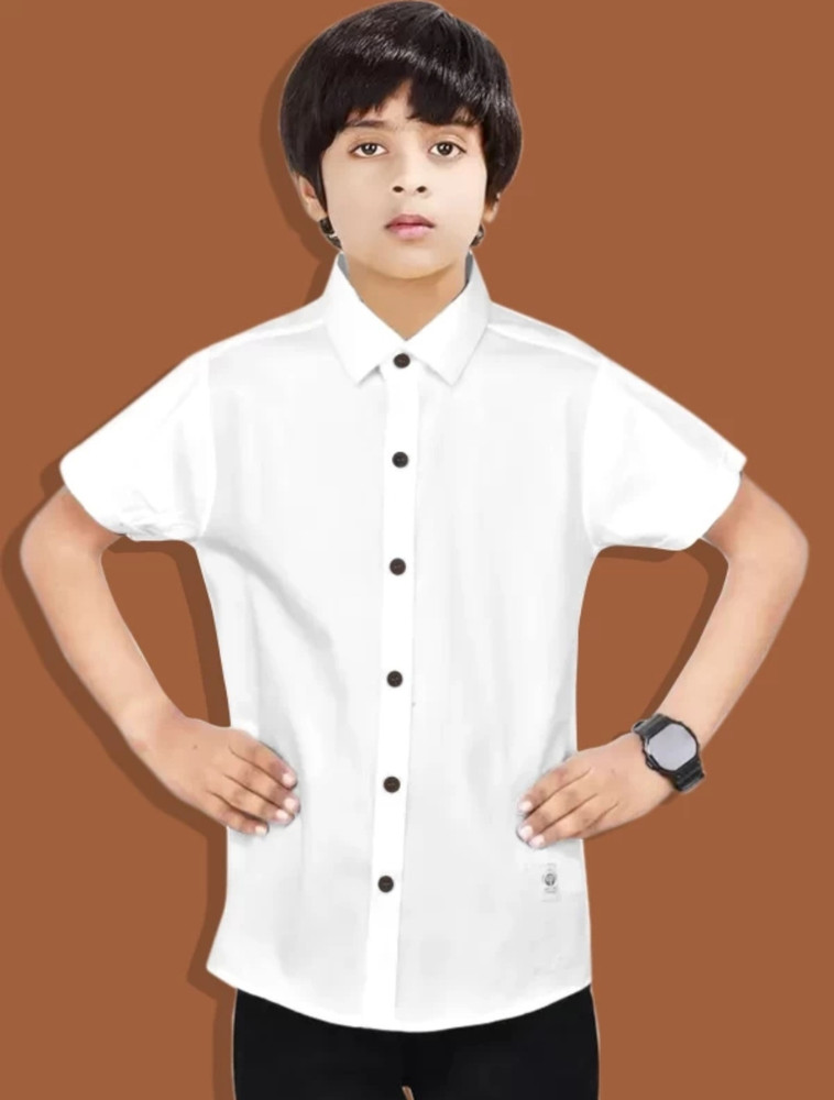 NOTHING MORE Boys Printed Casual White Shirt Buy NOTHING MORE