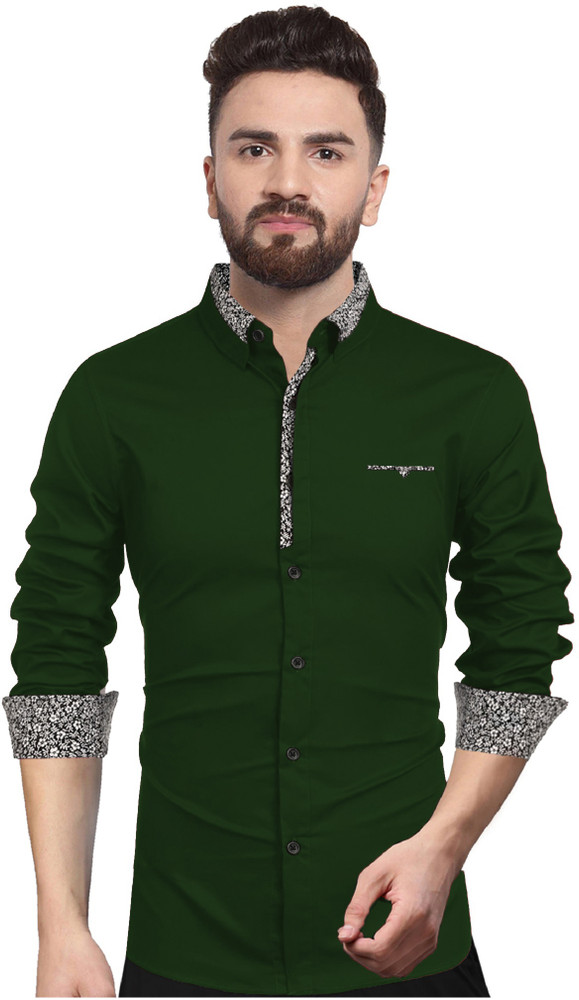 Mens emerald store green dress shirt