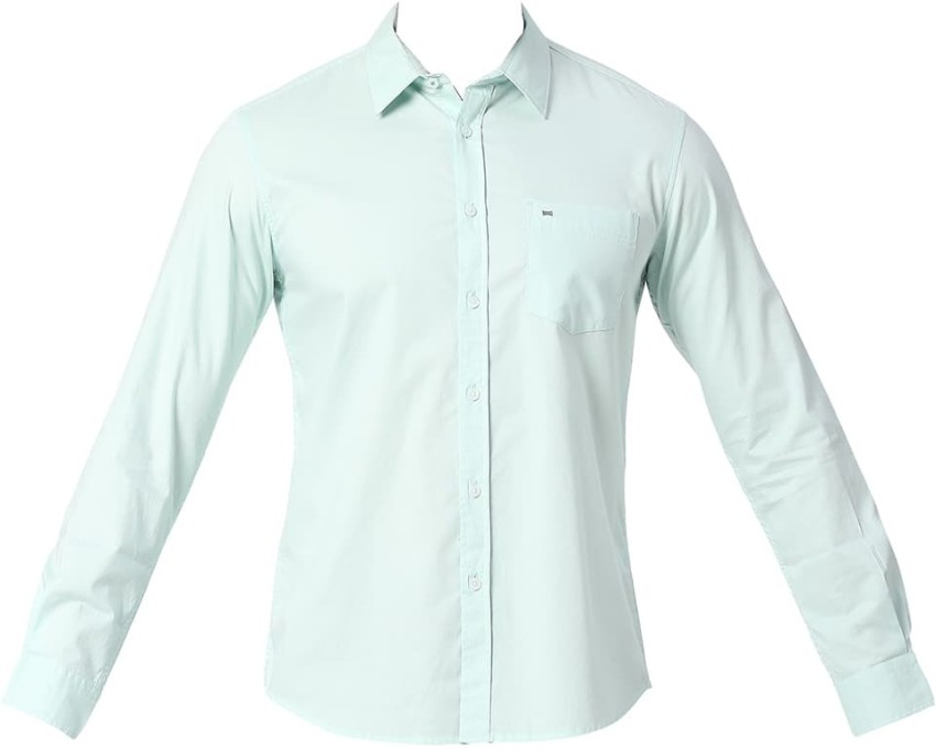 BASICS Men Solid Casual Light Green Shirt Buy BASICS Men Solid