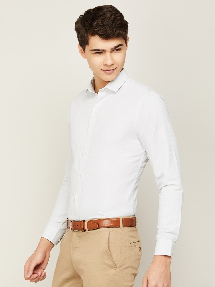 White shirt with 2025 sandal color pant