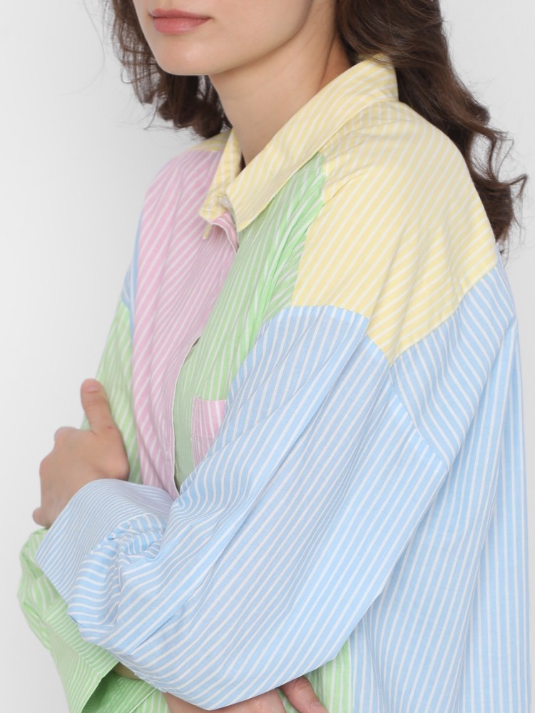 VERO MODA Women Striped Casual Multicolor Shirt - Buy VERO MODA Women  Striped Casual Multicolor Shirt Online at Best Prices in India