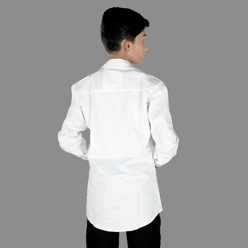 Boys slim fit white shirt cheap