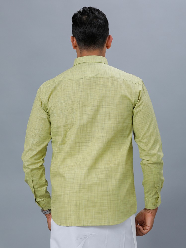 Ramraj Cotton Men Solid Casual Green Shirt - Buy Ramraj Cotton Men Solid  Casual Green Shirt Online at Best Prices in India