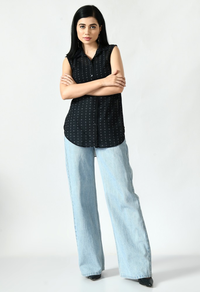 Cozami Casual Denim Palazzo Pants For Girls And Women in