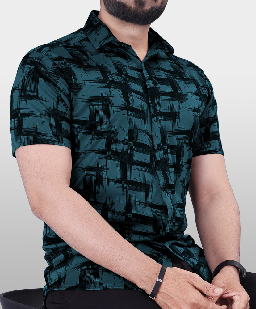 VeBNoR Men Printed Casual Dark Blue Shirt Buy VeBNoR Men Printed