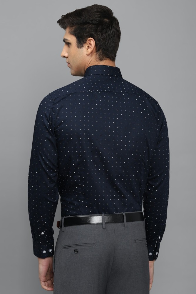 Louis Philippe Formal Shirts : Buy Louis Philippe Men Blue Slim Fit Print  Full Sleeves Formal Shirt Online