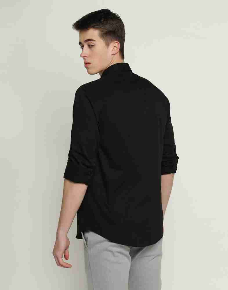 Blackberrys Men Solid Casual Black Shirt - Buy Blackberrys Men