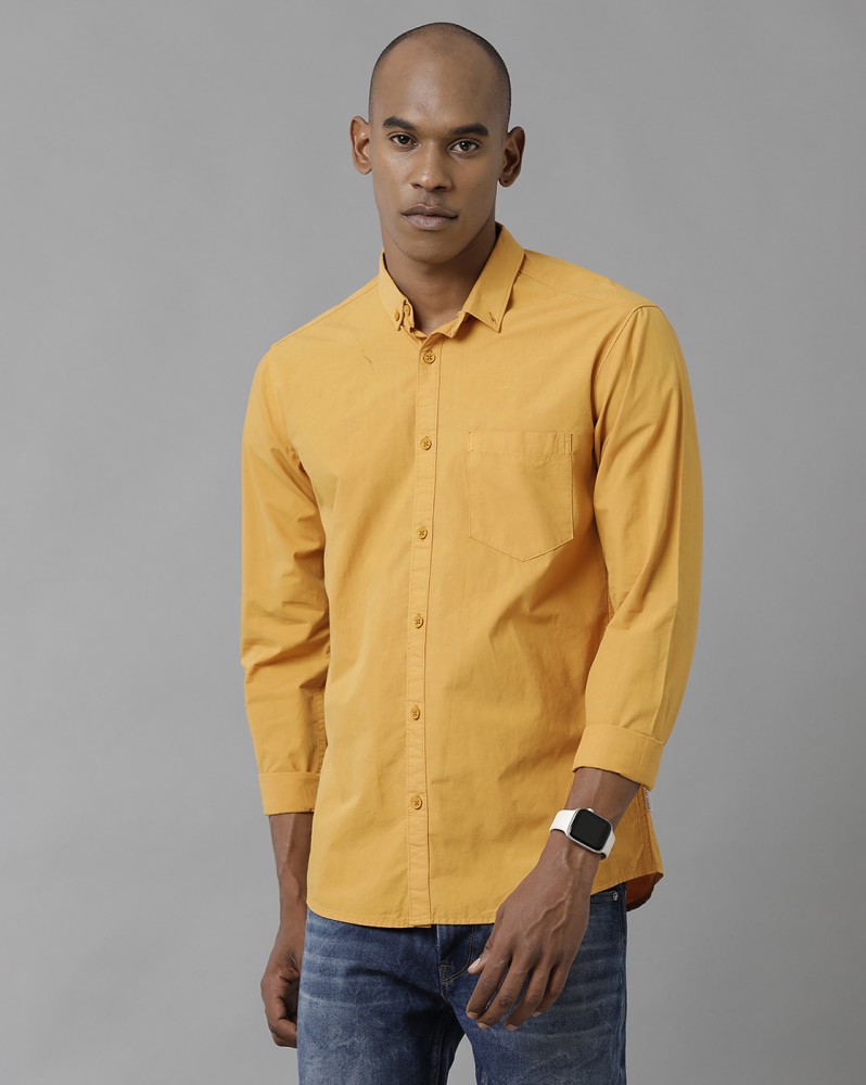 Solid yellow shirt sale