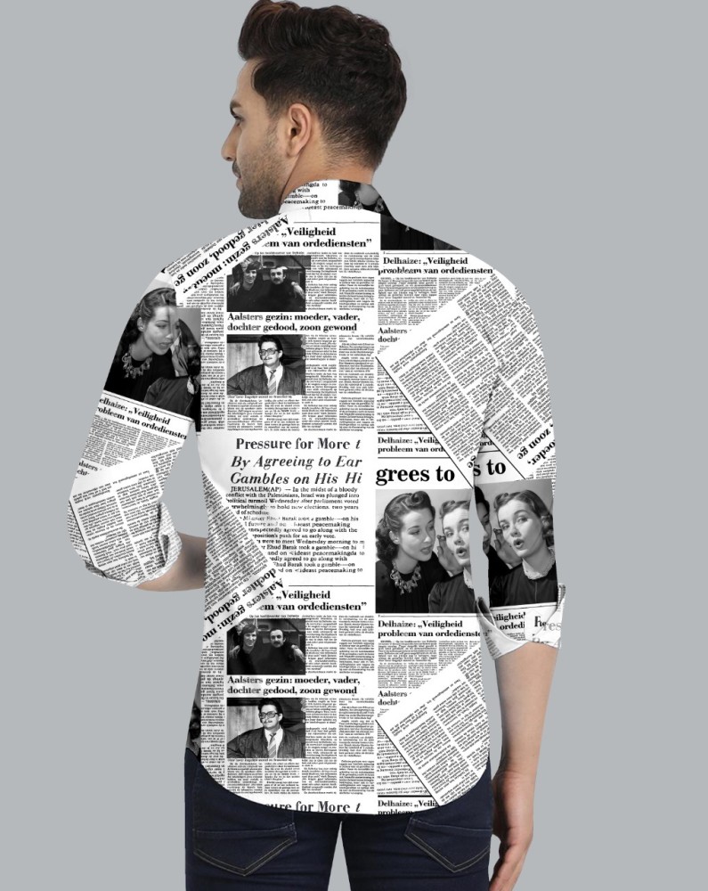 newspaper printed shirt flipkart