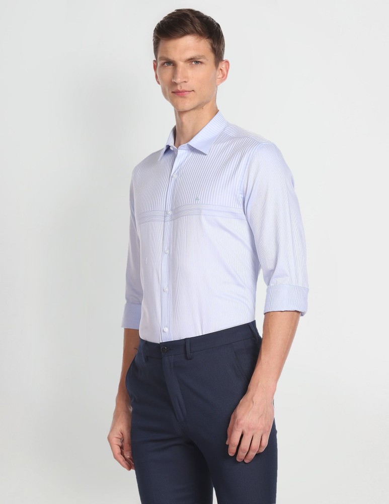 Blue Stripe Shirt (Modern Fit) - FITTED