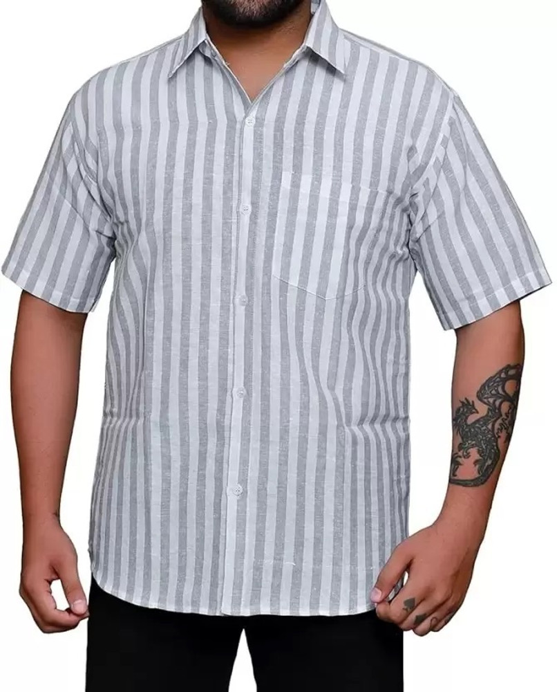 RAFIYA Men Striped Casual Grey White Shirt Buy RAFIYA Men Striped Casual Grey White Shirt Online at Best Prices in India Flipkart