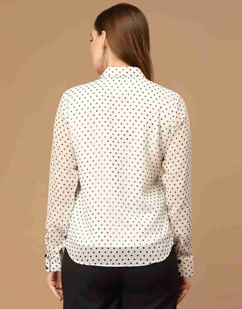 Selvia Women Polka Print Printed Casual Black White Shirt Buy Selvia Women Polka Print Printed Casual Black White Shirt Online at Best Prices in India Flipkart