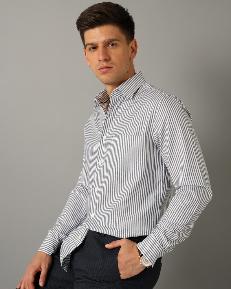 Striped formal shirt clearance mens