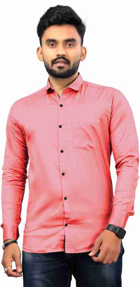 Plain Lycra Cotton Maroon Colour Shirt, Formal, Full Sleeves at Rs