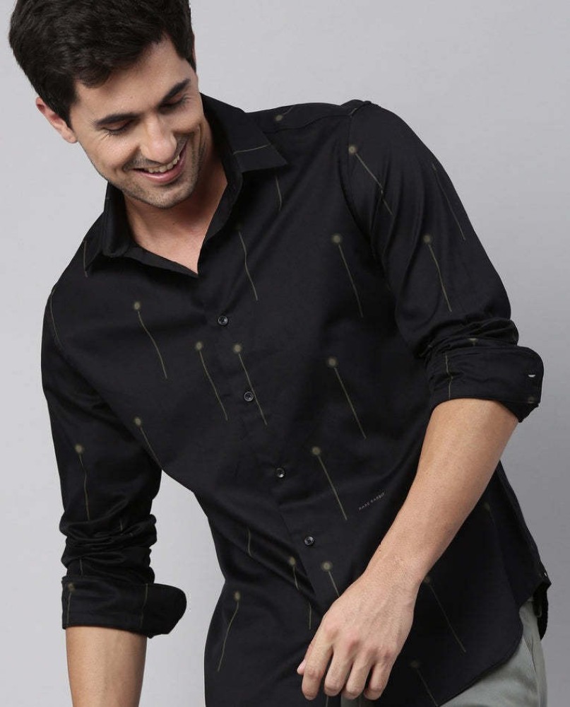 U Turn Men Printed Casual Black Shirt - Buy U Turn Men Printed Casual Black  Shirt Online At Best Prices In India | Flipkart.Com