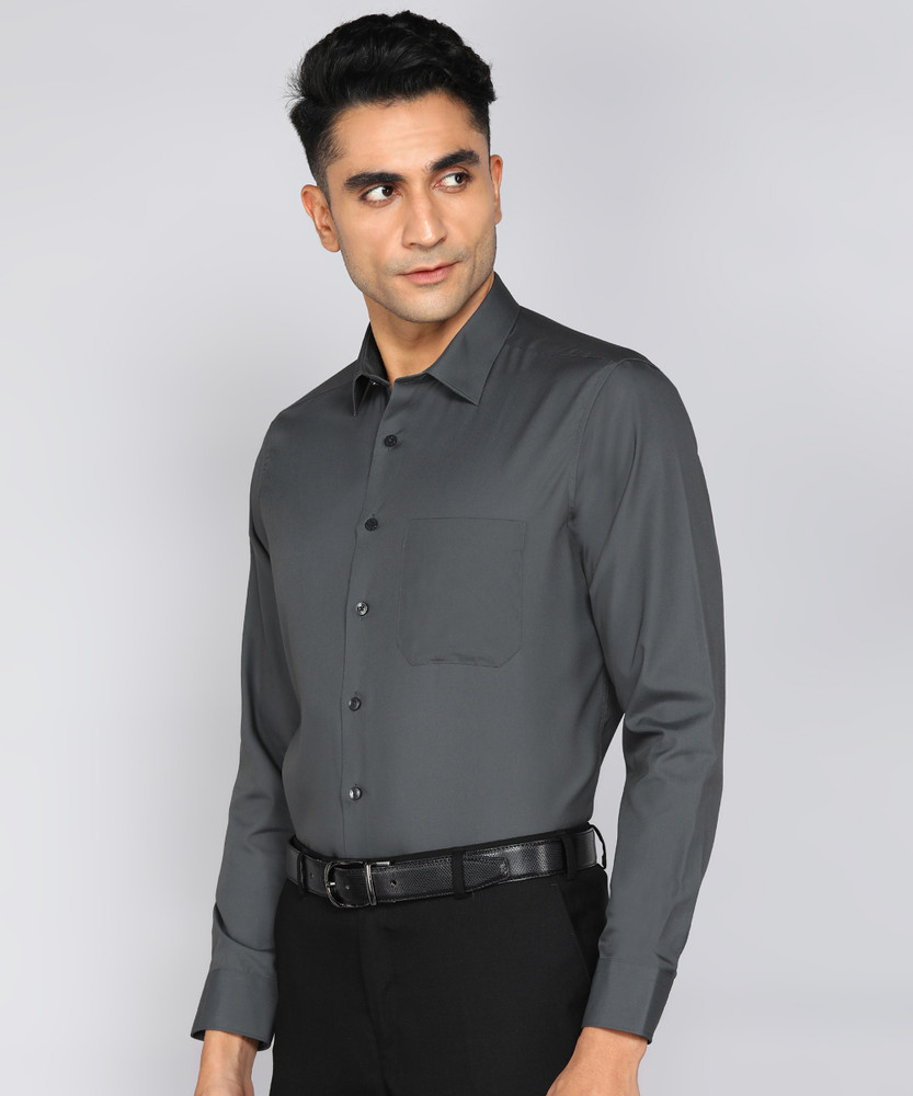 Dark grey sale formal shirt