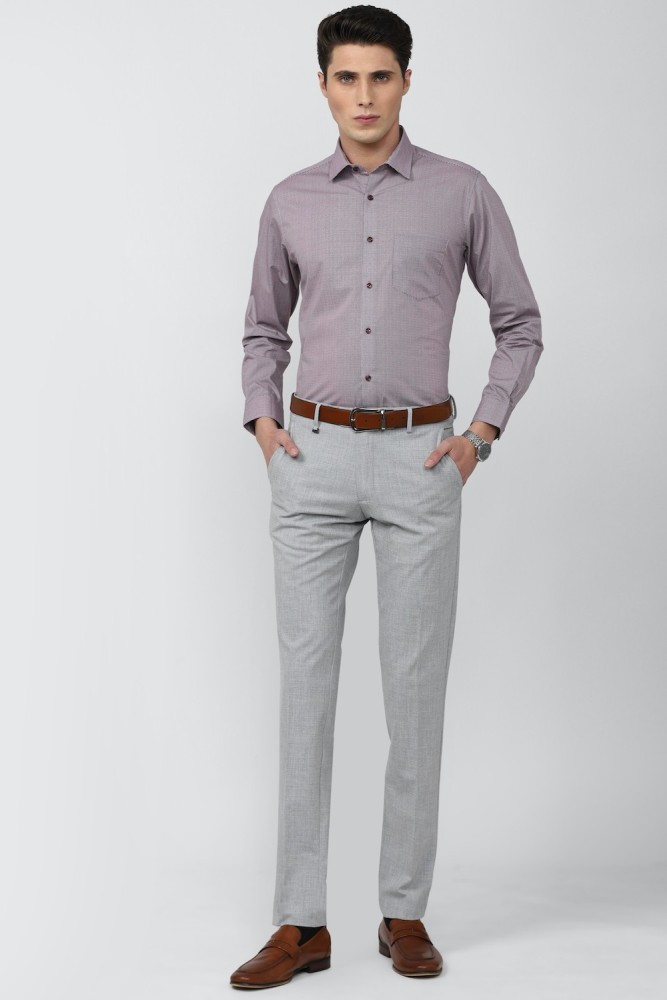 VAN HEUSEN Men Printed Formal Purple Shirt - Buy VAN HEUSEN Men Printed  Formal Purple Shirt Online at Best Prices in India