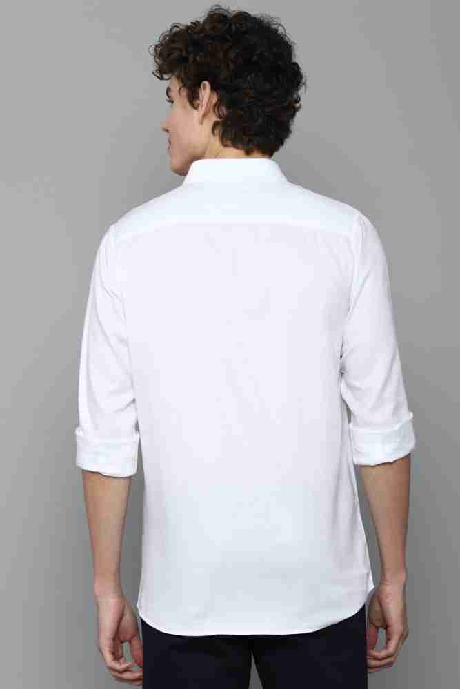 Allen Solly Men Solid Casual White Shirt - Buy Allen Solly Men Solid Casual  White Shirt Online at Best Prices in India