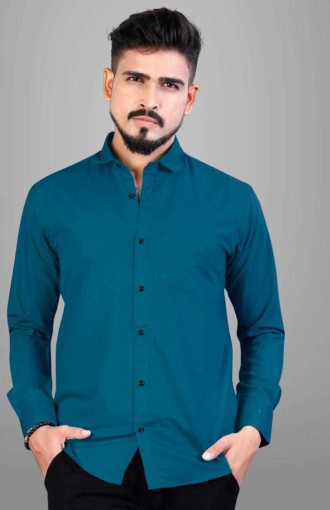 dark firozi colour shirt