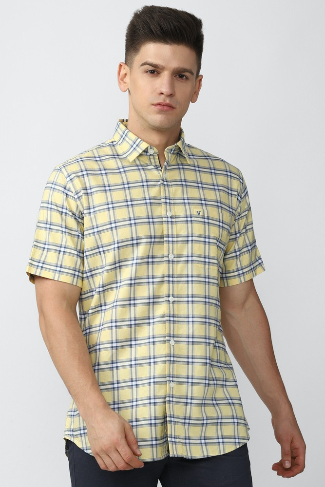 Van heusen best sale yellow shirt