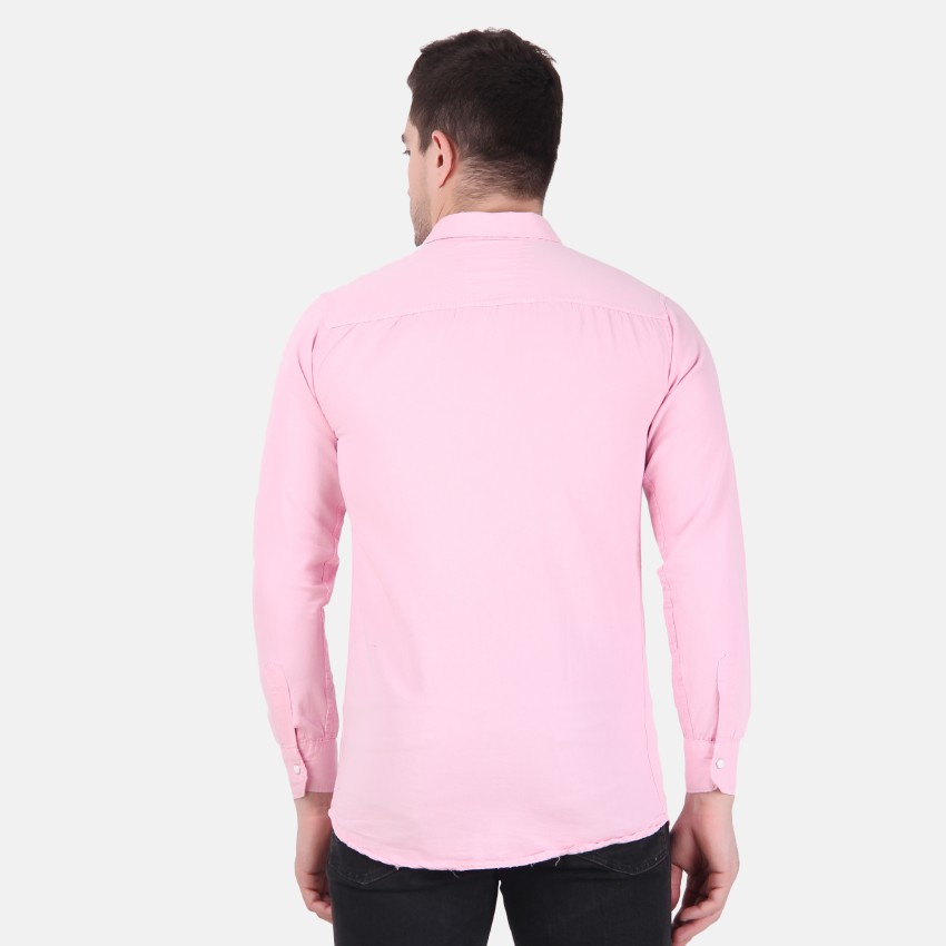 Buy Plus91 Men Solid Casual Pink Shirt Online at Best Prices in