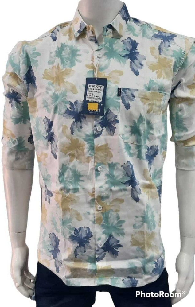 ROYAL KALBI Printed Mens Casual Cotton Shirt