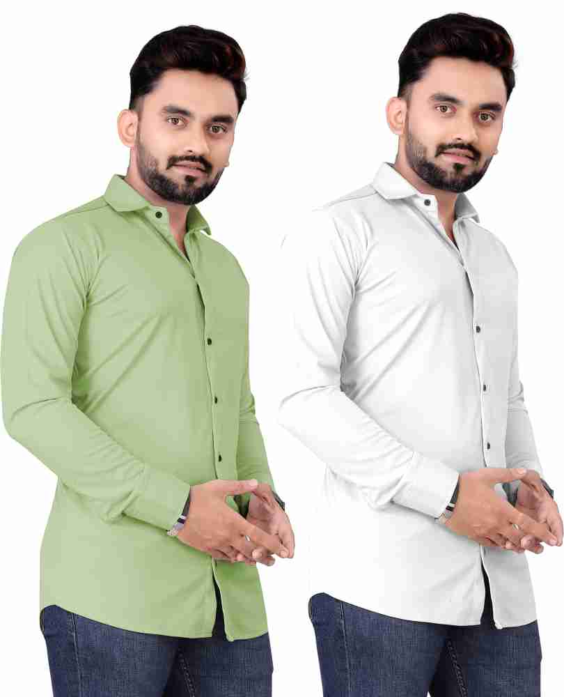 light green colour shirt matching pant