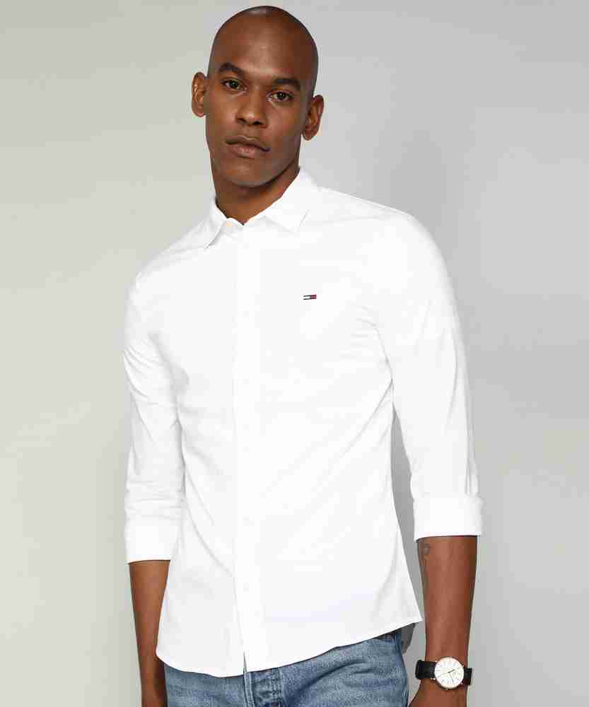 TOMMY HILFIGER Men Solid Casual White Shirt Buy TOMMY HILFIGER Men Solid Casual White Shirt Online at Best Prices in India Flipkart