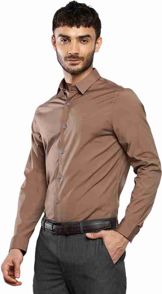 Buy Calvin Klein Jeans Mocha Brown Slim Fit Shirt for Men Online