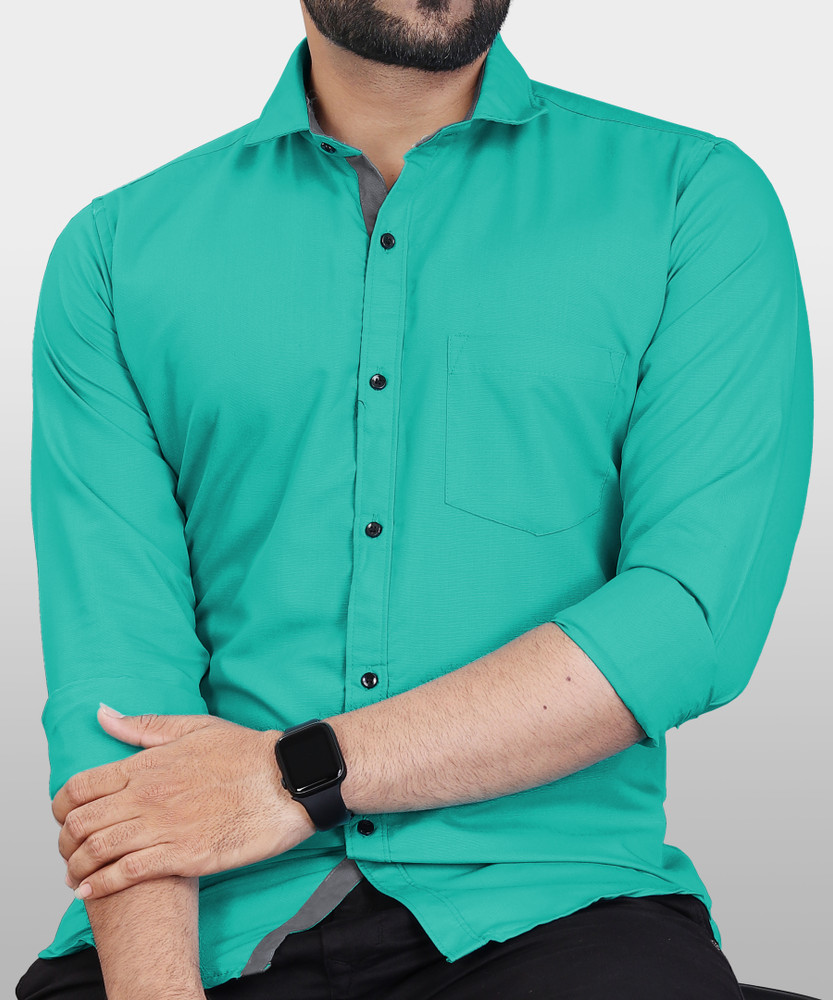 Teal blue color shirt hotsell