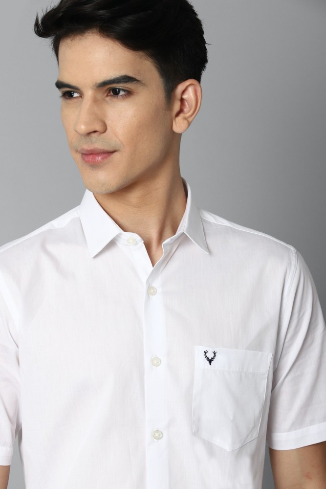 Allen Solly Men Solid Casual White Shirt - Buy Allen Solly Men Solid Casual  White Shirt Online at Best Prices in India