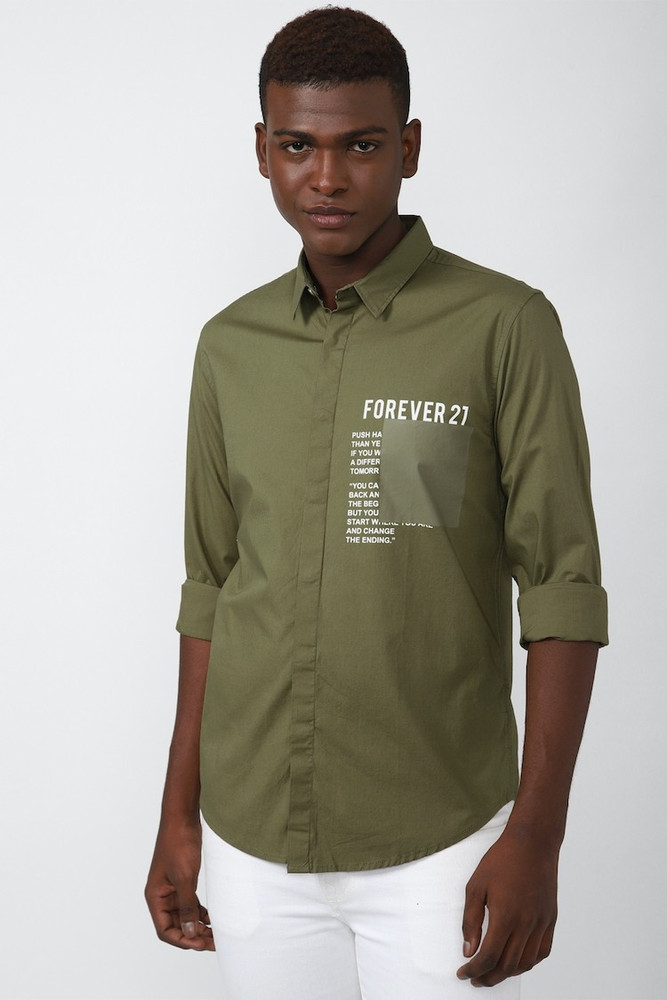 FOREVER 21 Men Printed Casual Green Shirt Buy FOREVER 21 Men Printed Casual Green Shirt Online at Best Prices in India Flipkart