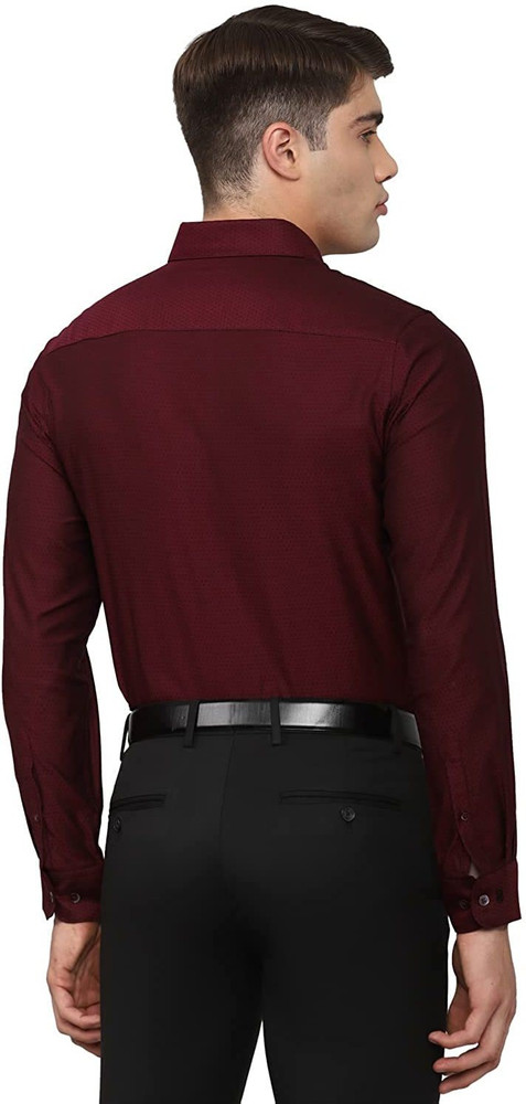 Zodiac Men Solid Formal Maroon Shirt Buy Zodiac Men Solid Formal
