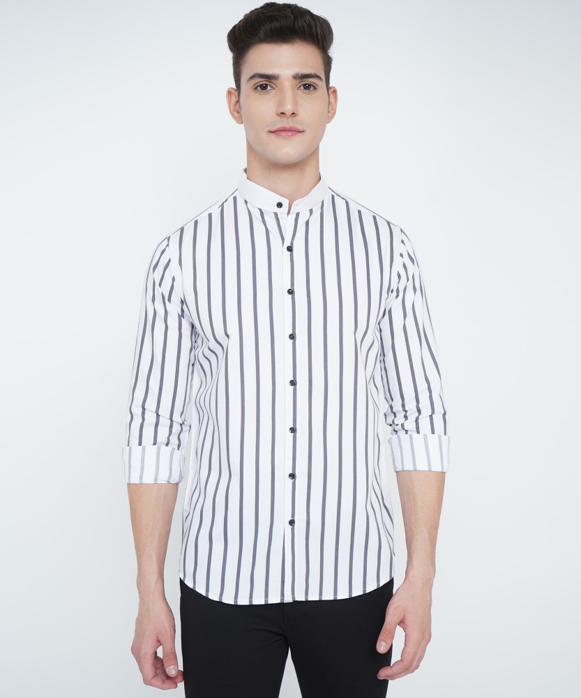 White Striped Shirt - Buy White Striped Shirt online at Best Prices in  India