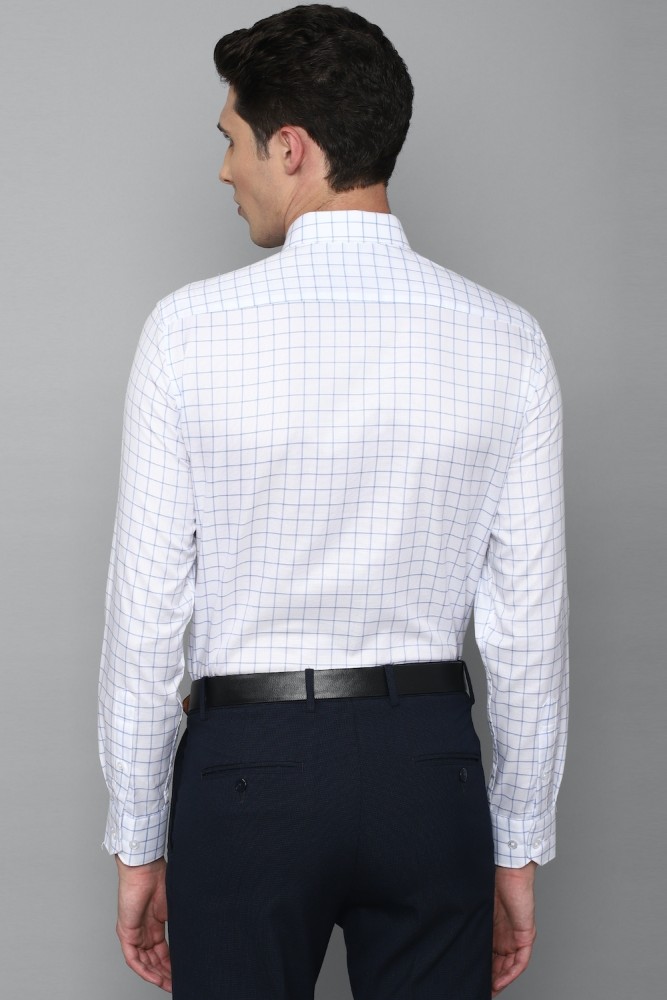 Louis Philippe Formal Shirts : Buy Louis Philippe Men White Classic Fit  Checks Full Sleeves Formal Shirt Online