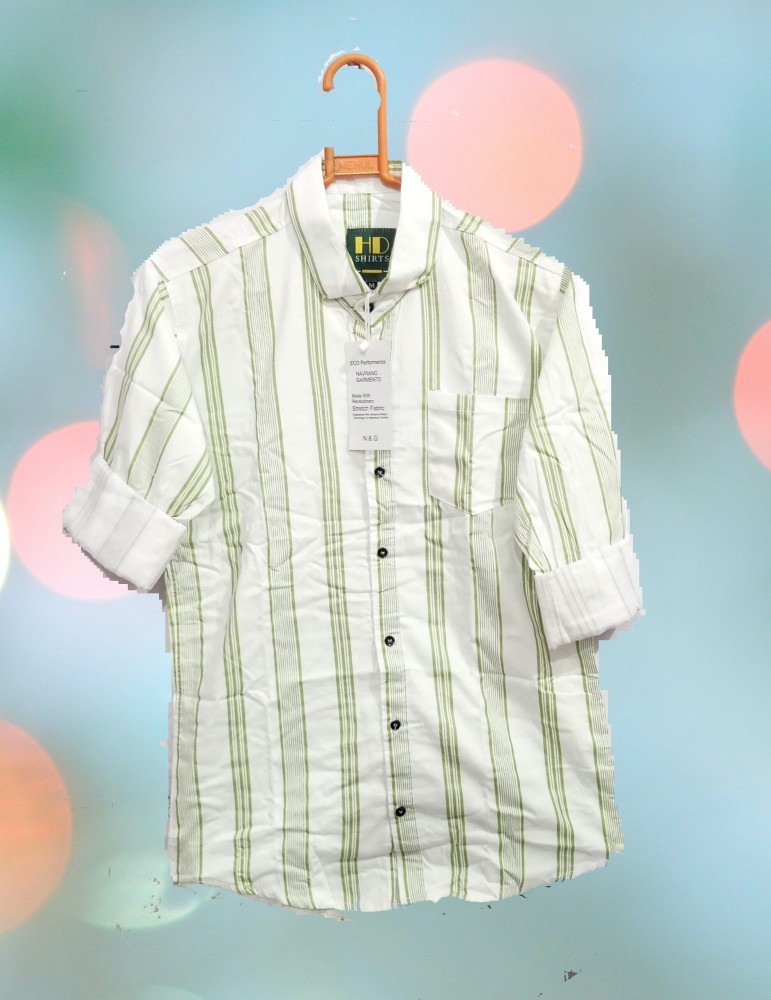 Green White Striped Shirts - Buy Green White Striped Shirts online in India