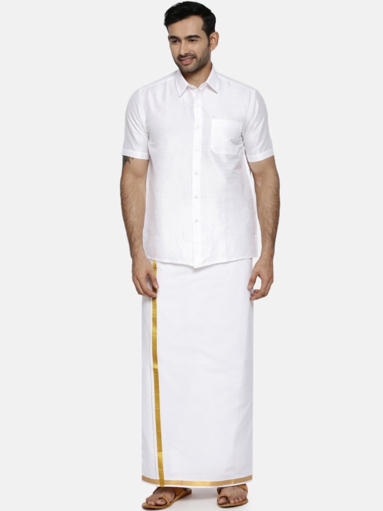 Ramraj Cotton Men Solid Formal White Shirt - Buy Ramraj Cotton Men