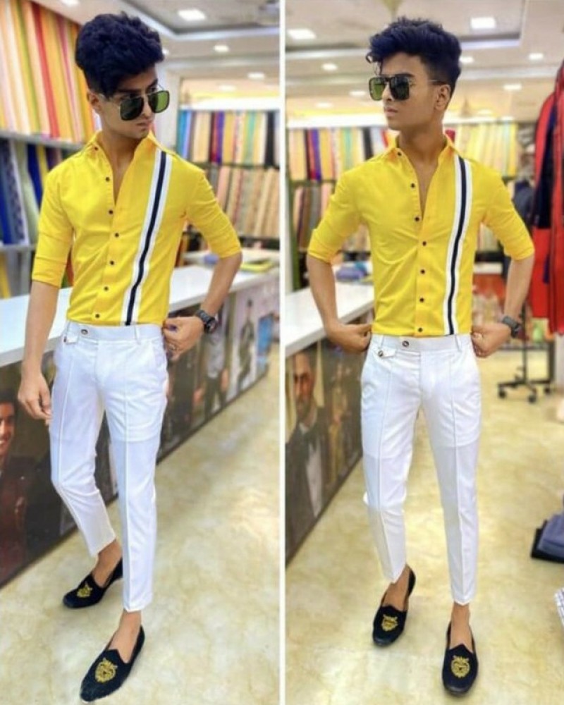 yellow shirt style men