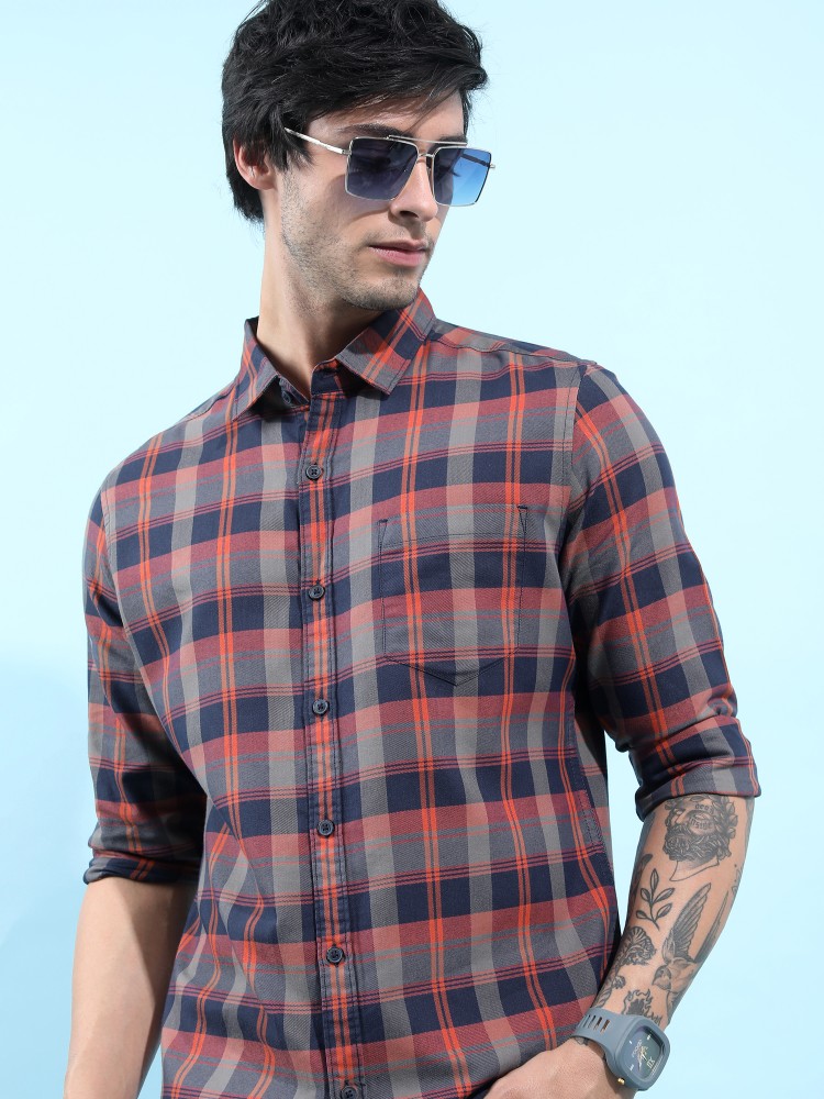 Buy Highlander Rust Slim Fit Casual Shirt For Men Online At, 54% OFF