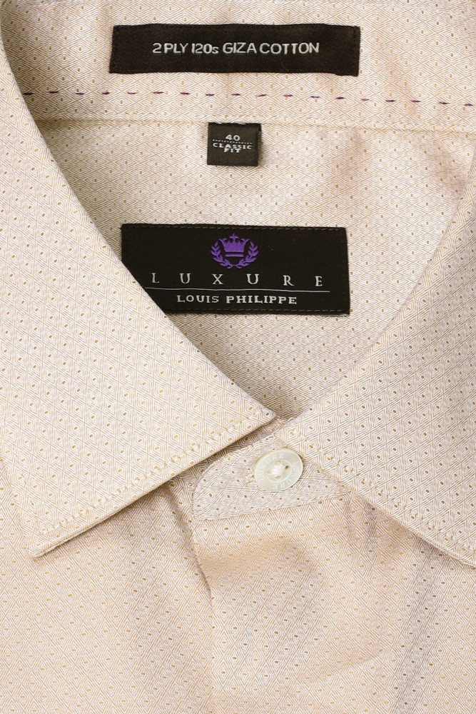 Buy Louis Philippe Men's Formal Shirt (8907545533630_LPSF516G18280_44_Cream  Silk) at