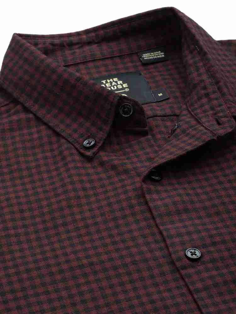 THE BEAR HOUSE Men Checkered Casual Maroon, Dark Blue Shirt - Buy THE BEAR  HOUSE Men Checkered Casual Maroon, Dark Blue Shirt Online at Best Prices in  India