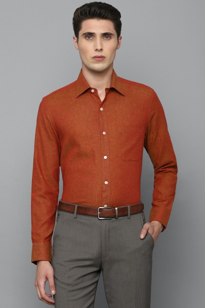 Louis Philippe Men Orange Formal Shirt